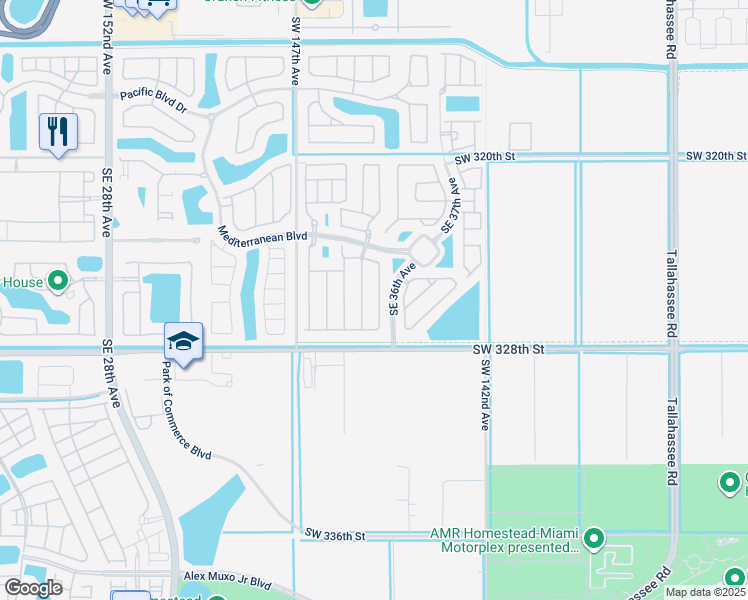 map of restaurants, bars, coffee shops, grocery stores, and more near 700 SE 35th Ave in Homestead