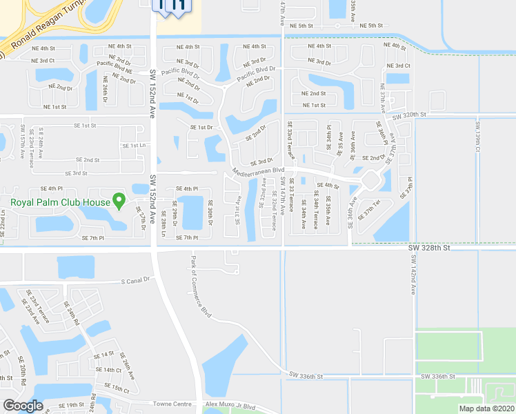 map of restaurants, bars, coffee shops, grocery stores, and more near 512 Southeast 32nd Avenue in Homestead