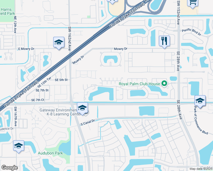 map of restaurants, bars, coffee shops, grocery stores, and more near 512 Southeast 21st Drive in Homestead