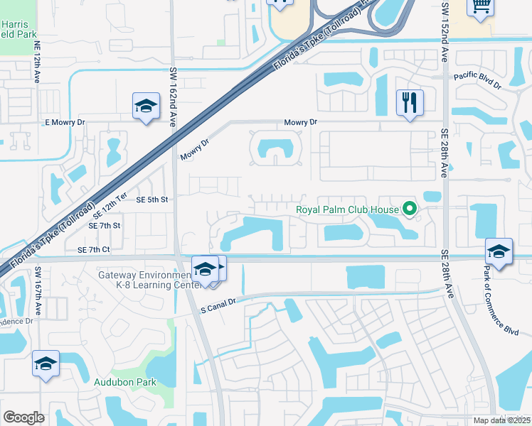 map of restaurants, bars, coffee shops, grocery stores, and more near 512 Southeast 21st Drive in Homestead