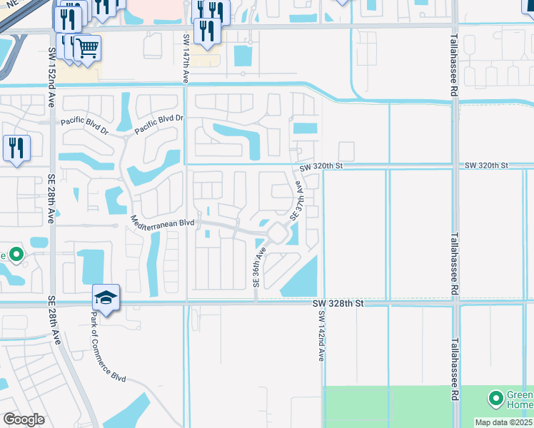 map of restaurants, bars, coffee shops, grocery stores, and more near 239 Southeast 36th Avenue in Homestead