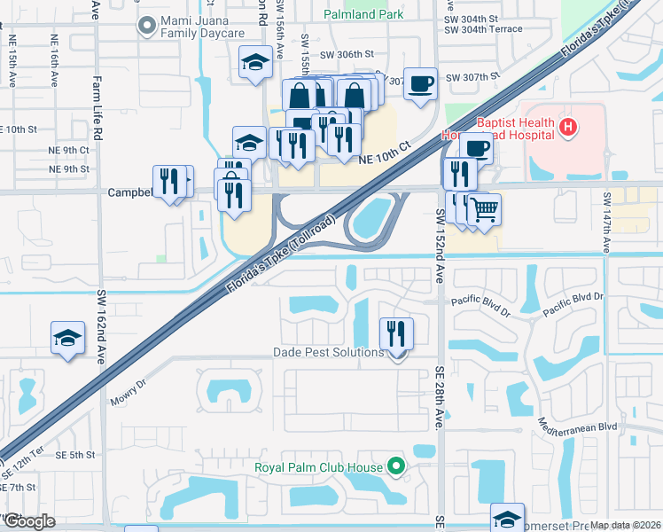 map of restaurants, bars, coffee shops, grocery stores, and more near 2465 Northwest 4th Terrace in Miami