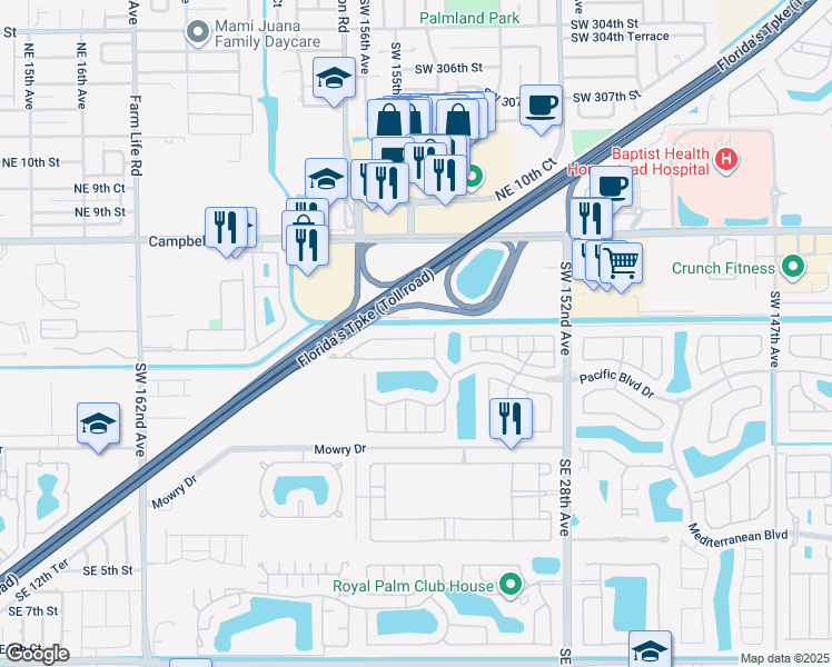 map of restaurants, bars, coffee shops, grocery stores, and more near 2465 Northwest 4th Terrace in Miami