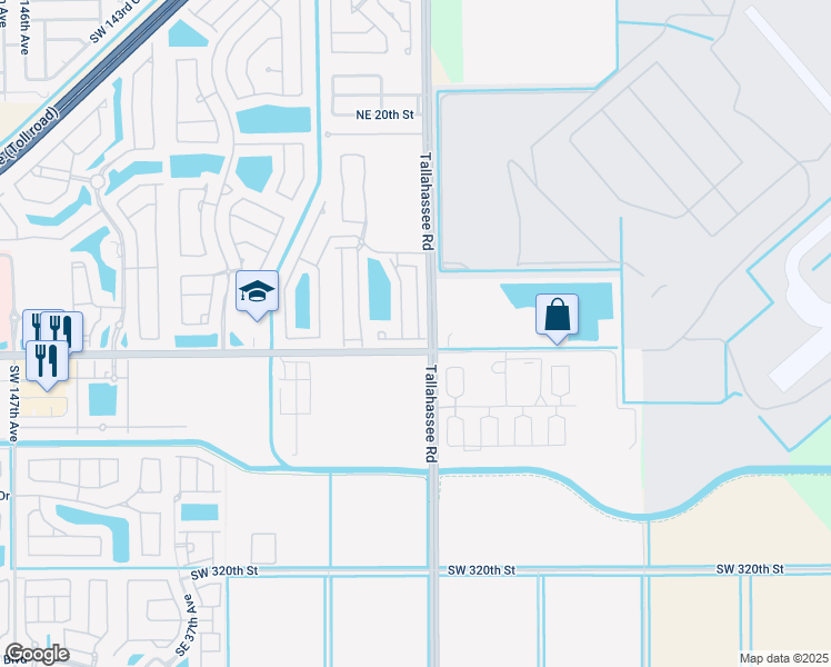 map of restaurants, bars, coffee shops, grocery stores, and more near 959 Northeast 42nd Place in Homestead