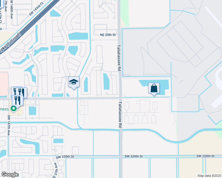 map of restaurants, bars, coffee shops, grocery stores, and more near 954 Northeast 42nd Terrace in Homestead