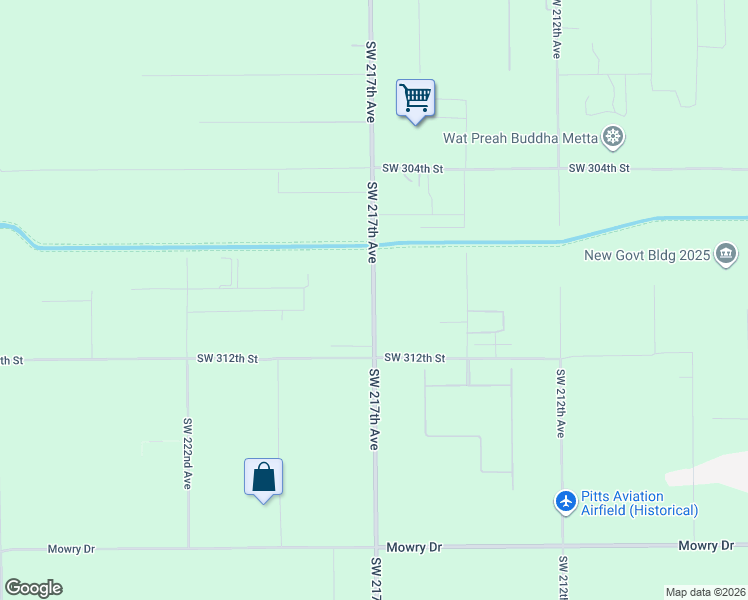 map of restaurants, bars, coffee shops, grocery stores, and more near Southwest 217th Avenue in Miami-Dade County