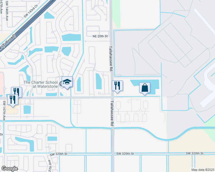 map of restaurants, bars, coffee shops, grocery stores, and more near 954 Northeast 42nd Terrace in Homestead