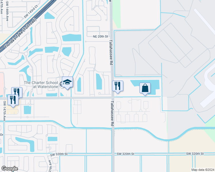 map of restaurants, bars, coffee shops, grocery stores, and more near 982 Northeast 42nd Place in Homestead