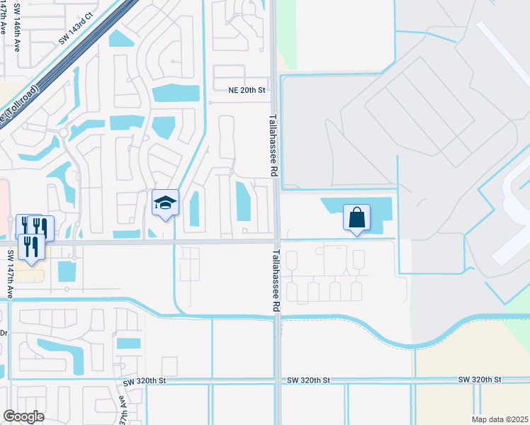 map of restaurants, bars, coffee shops, grocery stores, and more near 982 Northeast 42nd Place in Homestead