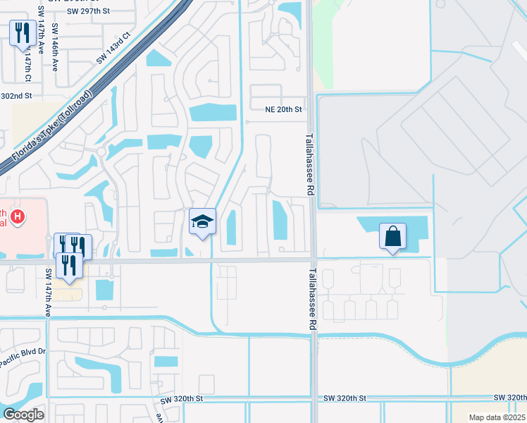 map of restaurants, bars, coffee shops, grocery stores, and more near 1046 Northeast 42nd Avenue in Homestead