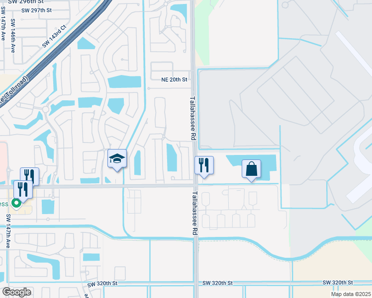 map of restaurants, bars, coffee shops, grocery stores, and more near 4284 Northeast 10th Court in Homestead