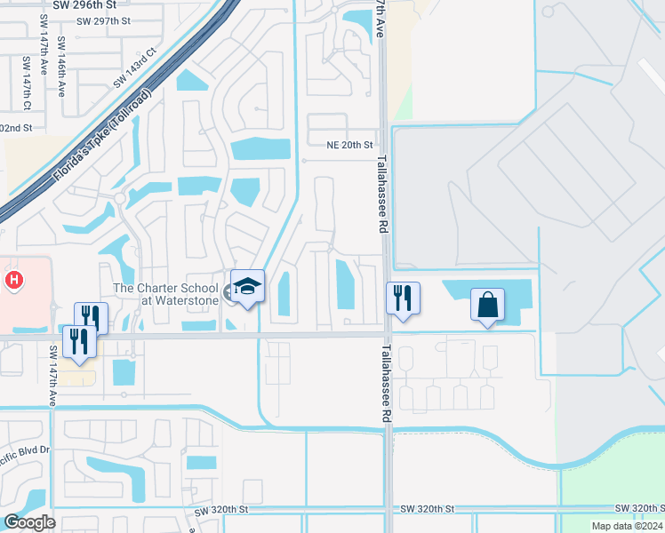 map of restaurants, bars, coffee shops, grocery stores, and more near 1046 Northeast 42nd Avenue in Homestead
