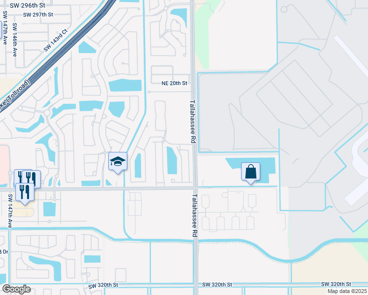 map of restaurants, bars, coffee shops, grocery stores, and more near 1048 Northeast 42nd Terrace in Homestead