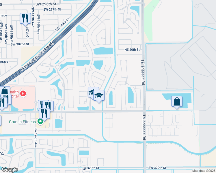 map of restaurants, bars, coffee shops, grocery stores, and more near 1052 Northeast 41st Avenue in Homestead