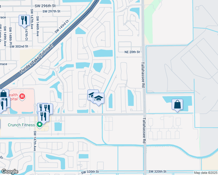 map of restaurants, bars, coffee shops, grocery stores, and more near 3983 Northeast 12th Drive in Homestead