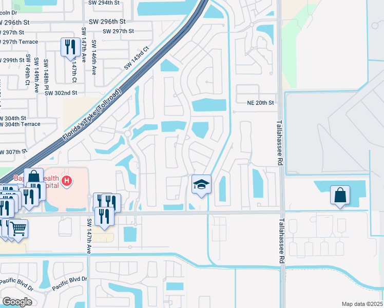 map of restaurants, bars, coffee shops, grocery stores, and more near 1151 Northeast 39th Avenue in Homestead