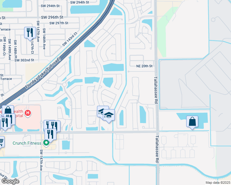 map of restaurants, bars, coffee shops, grocery stores, and more near 3977 Northeast 13th Drive in Homestead