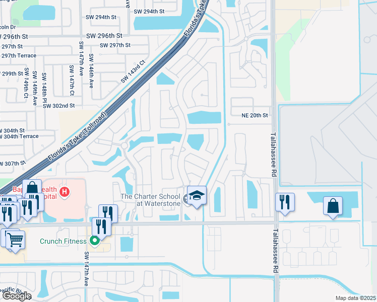 map of restaurants, bars, coffee shops, grocery stores, and more near 1290 Northeast 39th Avenue in Homestead