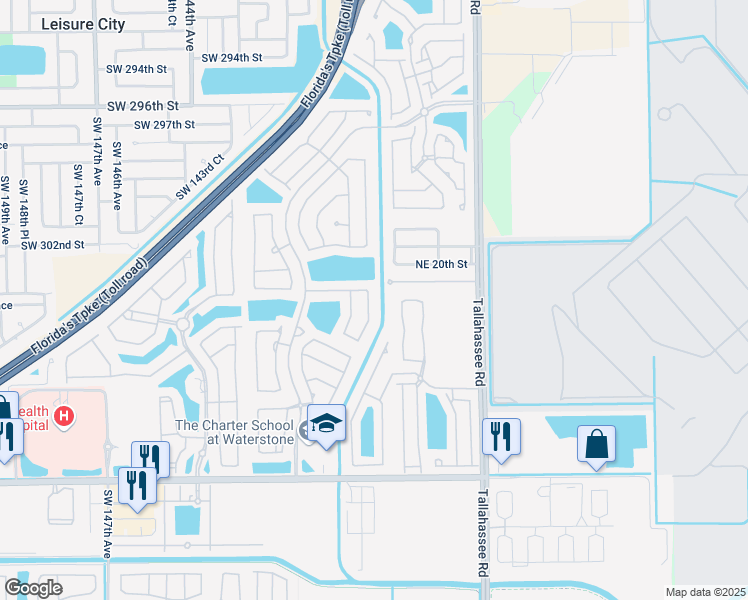 map of restaurants, bars, coffee shops, grocery stores, and more near 1491 Northeast 40th Road in Homestead