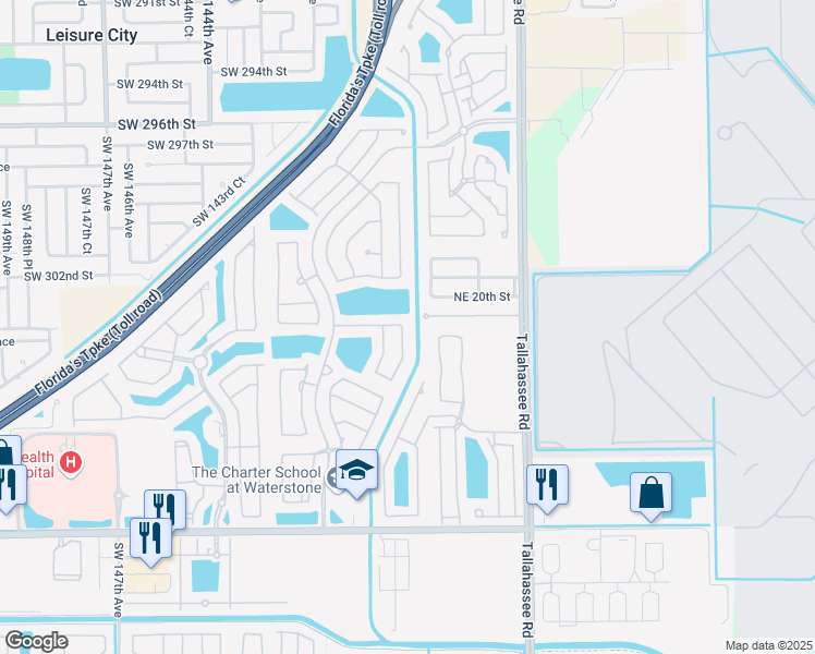 map of restaurants, bars, coffee shops, grocery stores, and more near 1491 Northeast 40th Road in Homestead