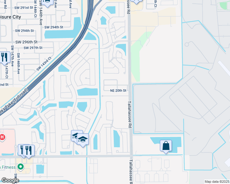 map of restaurants, bars, coffee shops, grocery stores, and more near 4152 Northeast 20th Street in Homestead