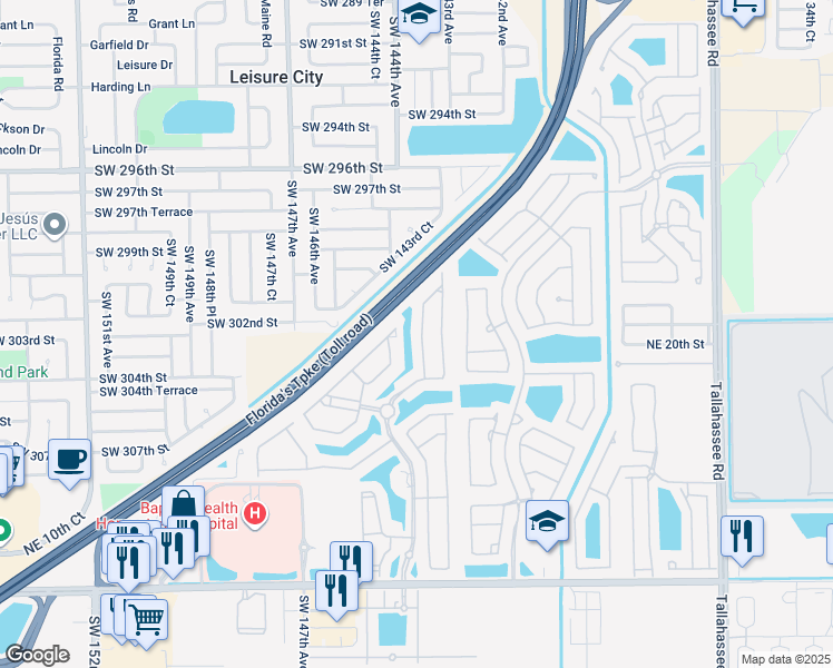 map of restaurants, bars, coffee shops, grocery stores, and more near 1760 Northeast 35th Avenue in Homestead