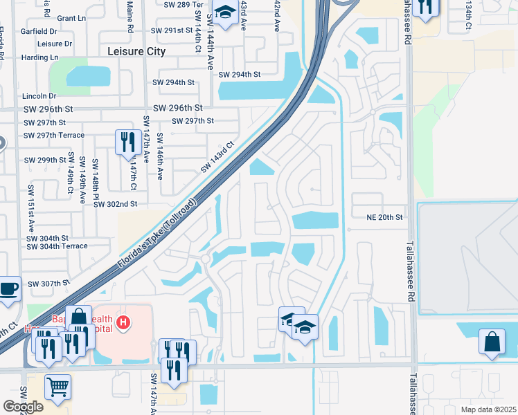 map of restaurants, bars, coffee shops, grocery stores, and more near 1700 Northeast 37th Place in Homestead