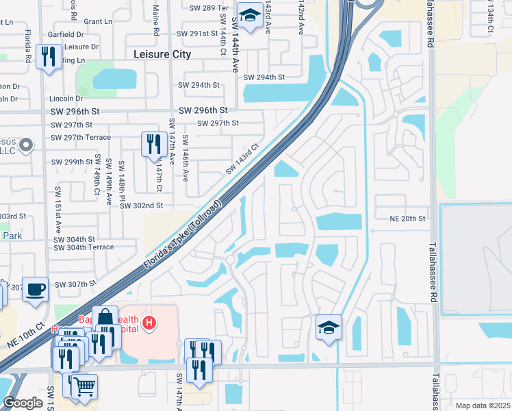 map of restaurants, bars, coffee shops, grocery stores, and more near 1835 Northeast 35th Avenue in Homestead