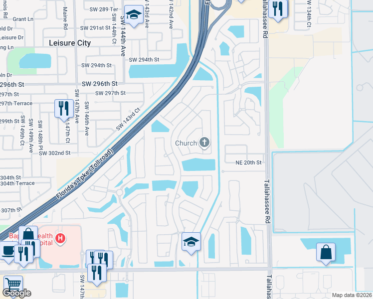 map of restaurants, bars, coffee shops, grocery stores, and more near 2002 Northeast 39th Terrace in Homestead