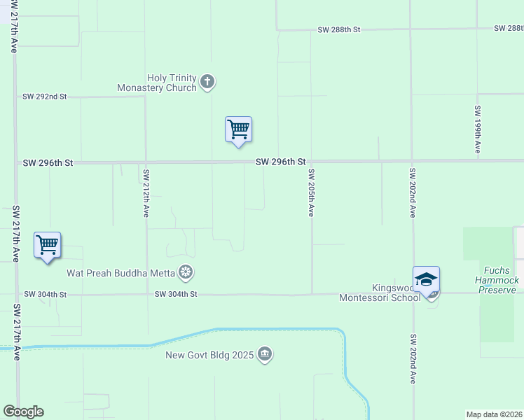 map of restaurants, bars, coffee shops, grocery stores, and more near 29855 Southwest 208th Avenue in Homestead