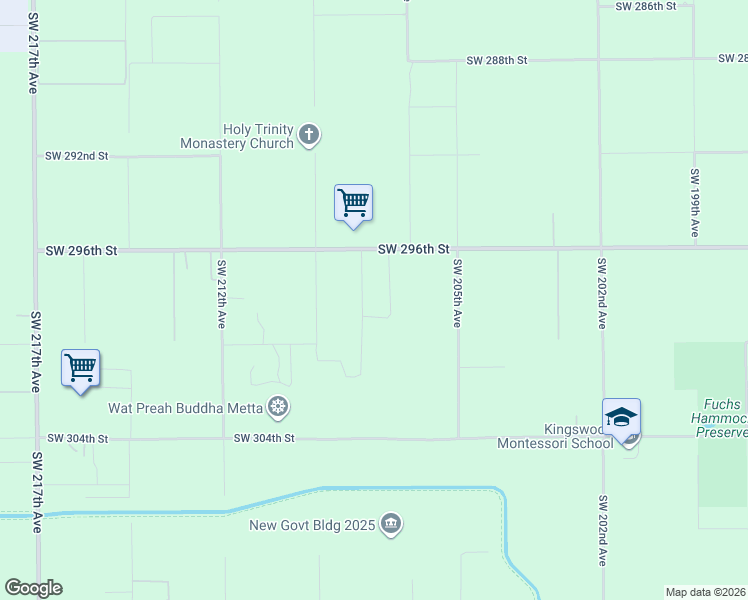 map of restaurants, bars, coffee shops, grocery stores, and more near 29855 Southwest 208th Avenue in Homestead