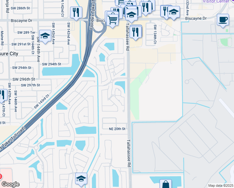 map of restaurants, bars, coffee shops, grocery stores, and more near 2345 Northeast 42nd Circle in Homestead