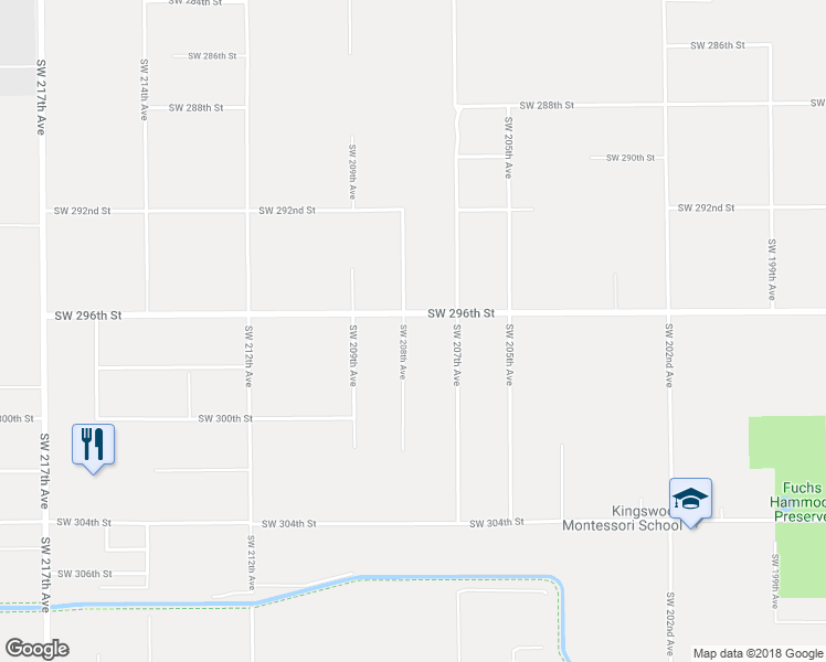 map of restaurants, bars, coffee shops, grocery stores, and more near 20790 Southwest 296th Street in Homestead