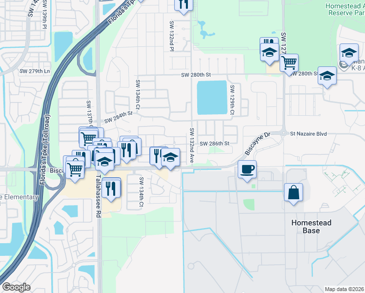 map of restaurants, bars, coffee shops, grocery stores, and more near in Miami-Dade County