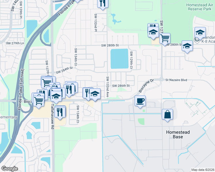 map of restaurants, bars, coffee shops, grocery stores, and more near in Miami-Dade County