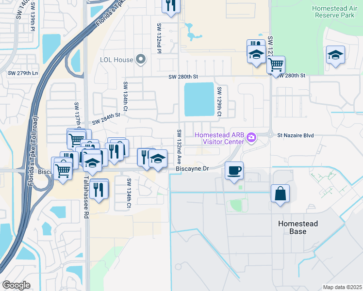 map of restaurants, bars, coffee shops, grocery stores, and more near in Miami-Dade County