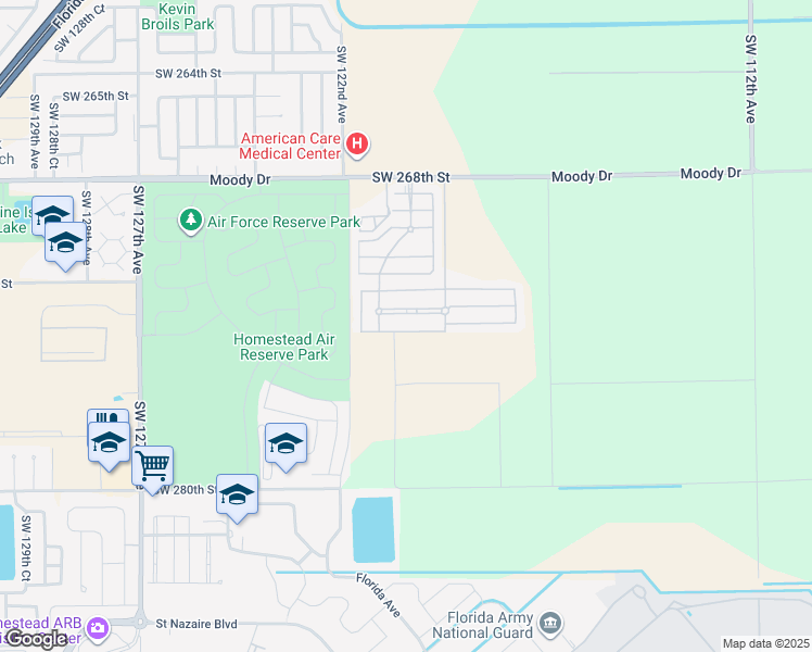 map of restaurants, bars, coffee shops, grocery stores, and more near 12001 Southwest 274th Street in Homestead