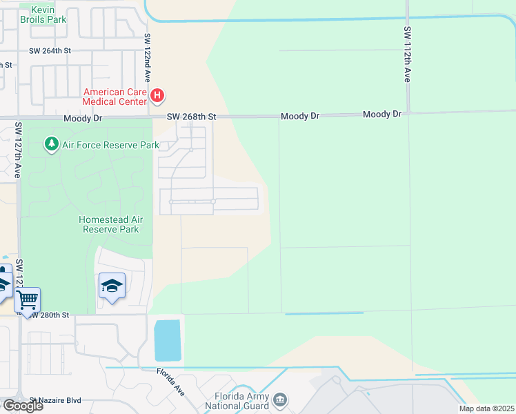 map of restaurants, bars, coffee shops, grocery stores, and more near 23772 Southwest 117th Place in Homestead