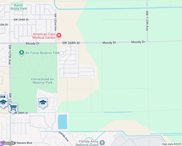 map of restaurants, bars, coffee shops, grocery stores, and more near 11792 Southwest 273rd Street in Homestead