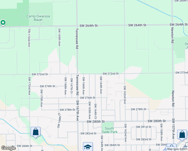map of restaurants, bars, coffee shops, grocery stores, and more near 27210 Southwest 164th Court in Homestead