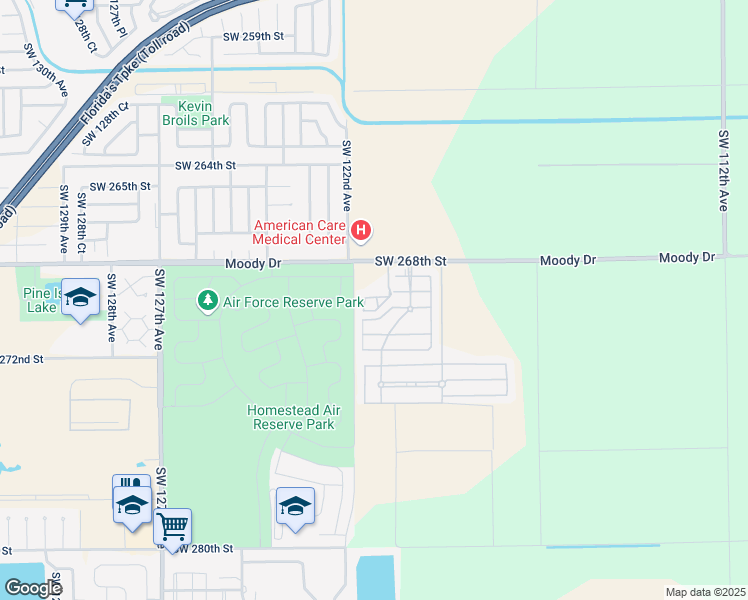 map of restaurants, bars, coffee shops, grocery stores, and more near 12006 Southwest 270th Street in Homestead