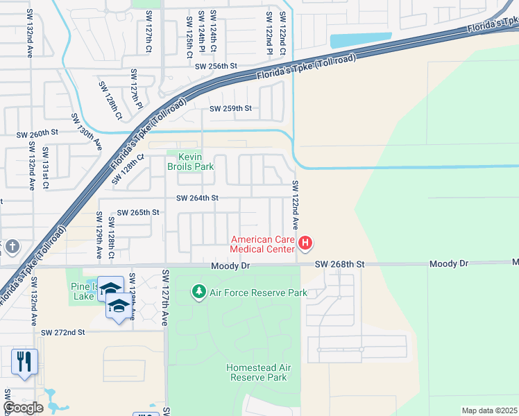 map of restaurants, bars, coffee shops, grocery stores, and more near 12323 Southwest 264th Terrace in Homestead