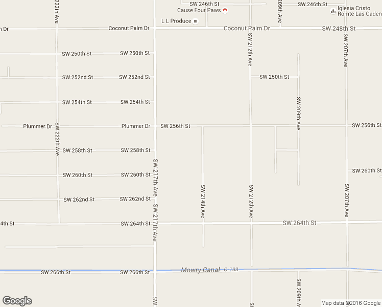 map of restaurants, bars, coffee shops, grocery stores, and more near 25820 Southwest 214th Avenue in Homestead