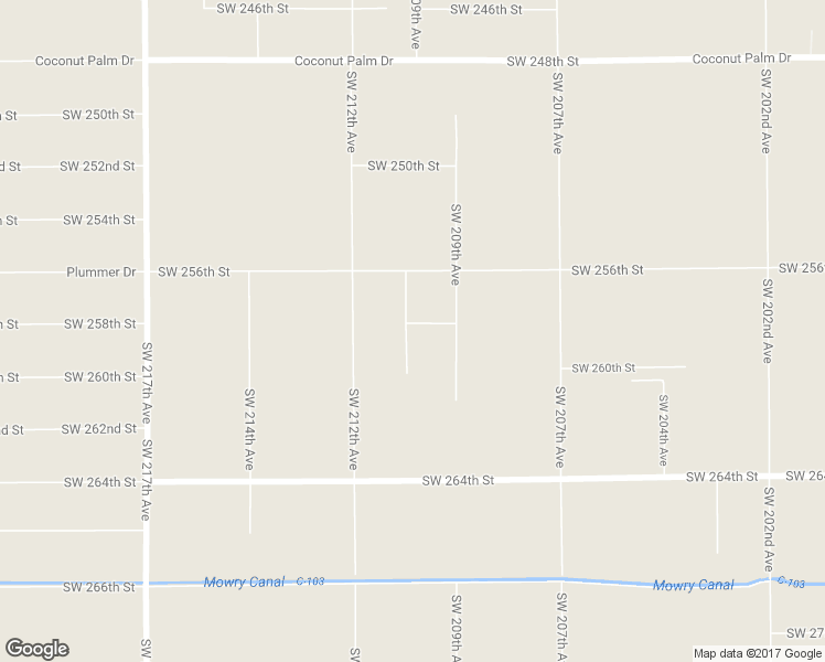 map of restaurants, bars, coffee shops, grocery stores, and more near 20950 Southwest 258th Street in Homestead