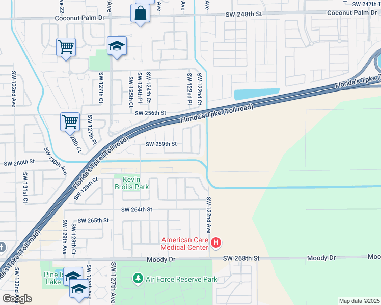 map of restaurants, bars, coffee shops, grocery stores, and more near 25913 Southwest 122nd Place in Homestead