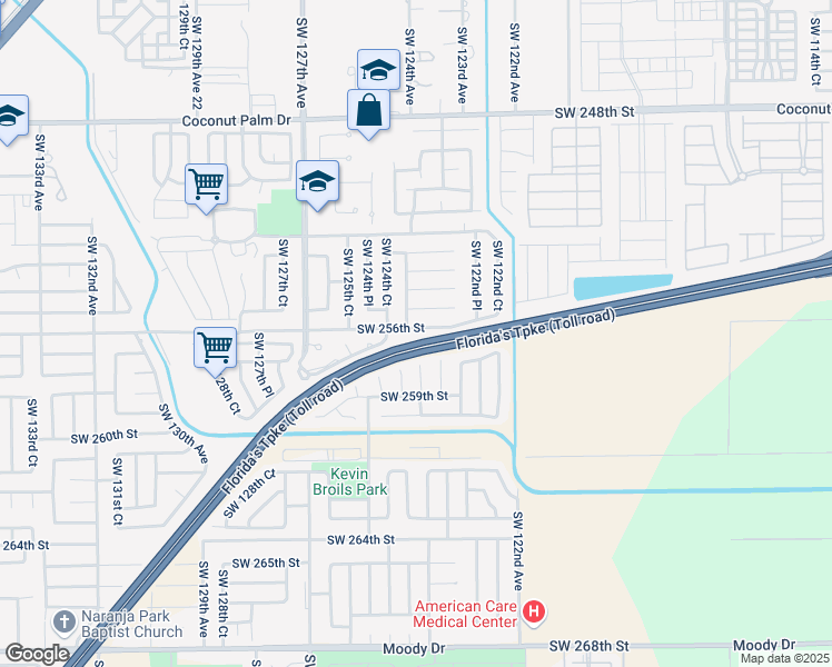 map of restaurants, bars, coffee shops, grocery stores, and more near 25781 Southwest 124th Court in Homestead