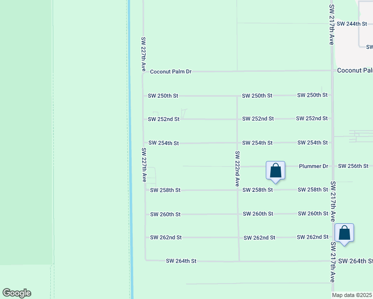 map of restaurants, bars, coffee shops, grocery stores, and more near 25420 Southwest 224th Avenue in Homestead