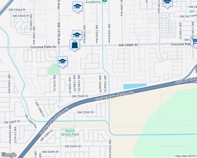 map of restaurants, bars, coffee shops, grocery stores, and more near 25393 Southwest 122nd Place in Homestead