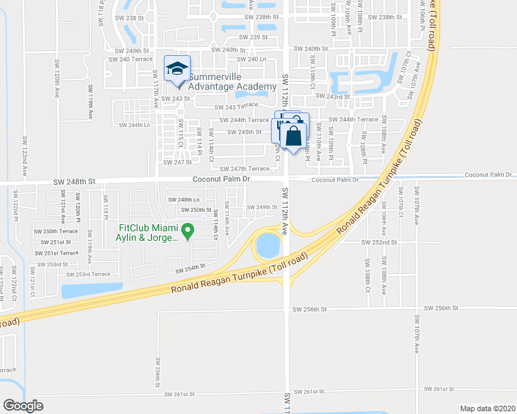 map of restaurants, bars, coffee shops, grocery stores, and more near 24847 Southwest 113th Place in Homestead