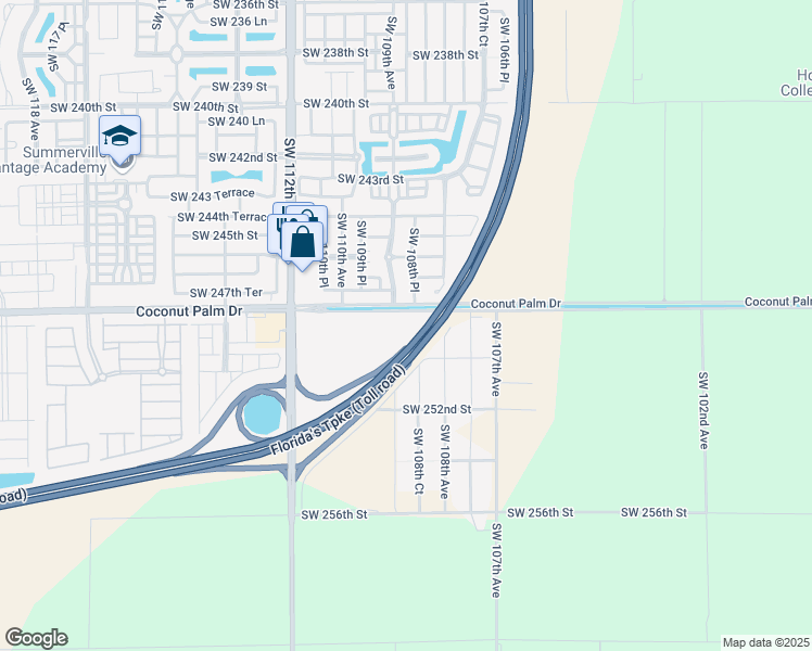 map of restaurants, bars, coffee shops, grocery stores, and more near 10880 Southwest 248th Street in Princeton